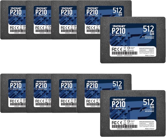 Interne SSD 10-pack - Solid State Drive - Systeem Upgrade - SATA 3 Controller - 25 inch - Zwart — afbeelding 2