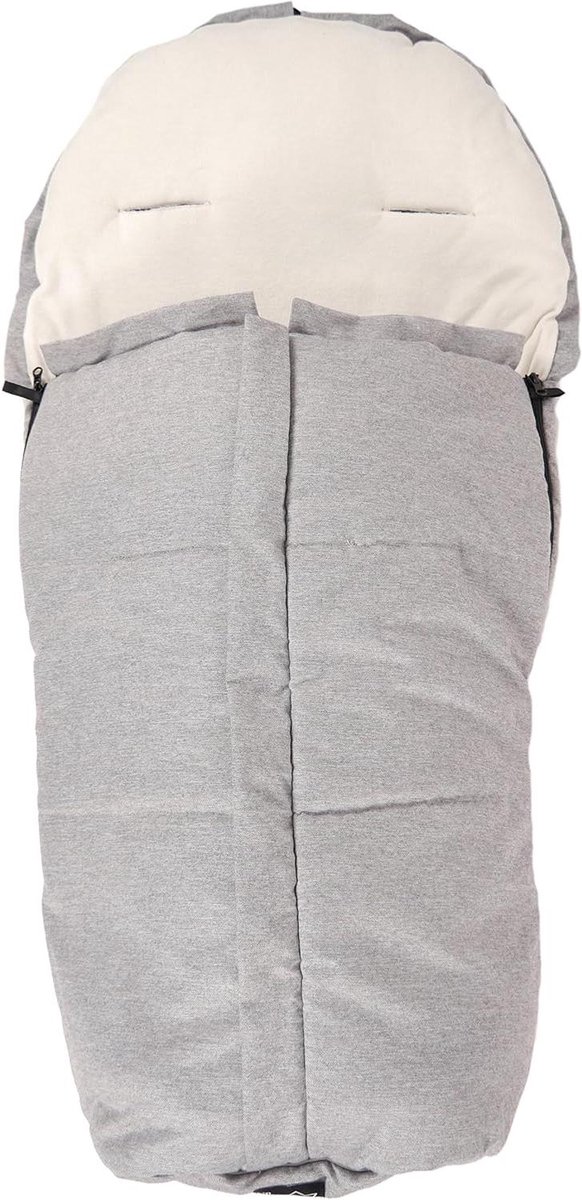 Zomervoetenzak Vario - Kinderwagen zak - Baby comfort - Hoofdeinde verstelbaar - 100 x 48 cm - Lichtgrijs gemêleerd