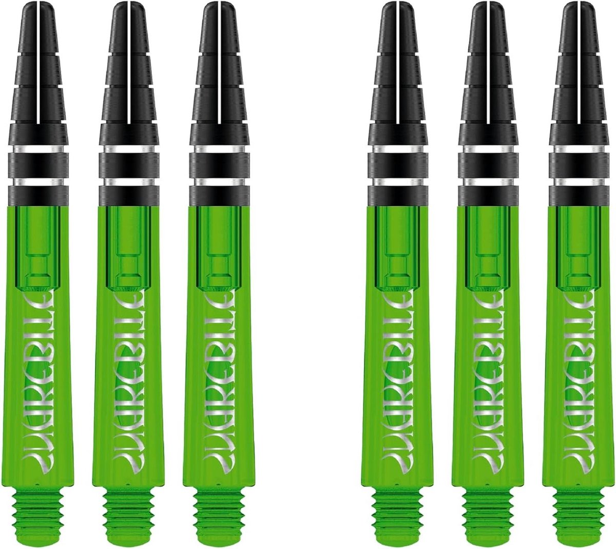 Dart Stengels - Shafts - Darts Spelen - Nitrotech Polymere Constructie - 6 Stuks - Groen