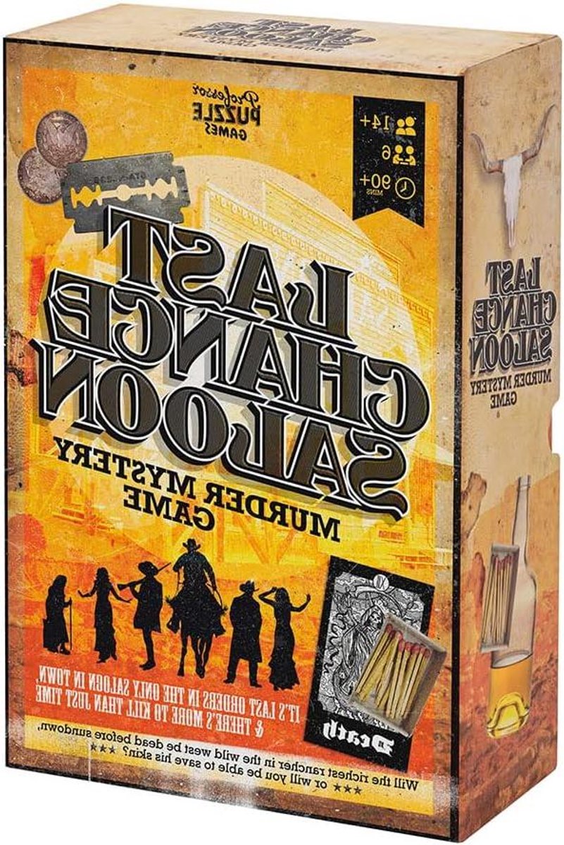 Moord Mysterie Spel - Dinner Party Spel - Avond Vullen - Wild West Thema - 6 Spelers - Yellow