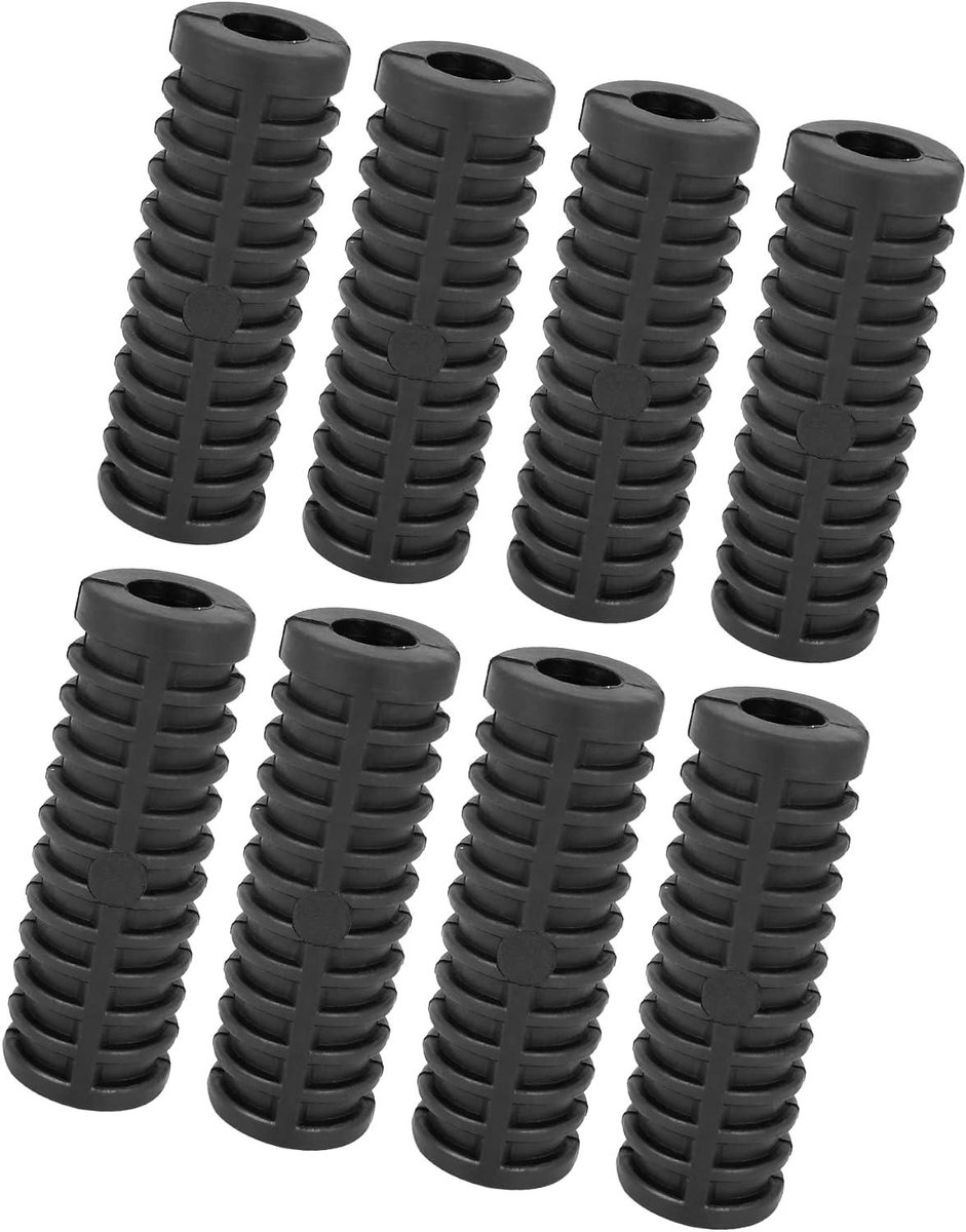 Kickstart Rubber Set - Startpedaal Covers - Motor Onderhoud - Set van Acht - Links Positie - Zwart