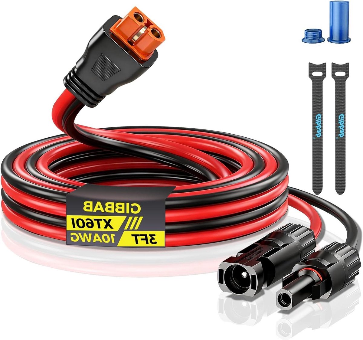Zonneconnector Kabel - Adapter Snoer - Energie Overzetten - Hoge Voltage - 3 Meter - Zwart
