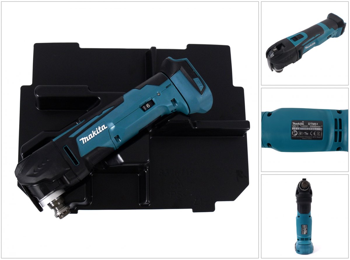 Makita DTM 51 ZE 18 V Li-ion accu multifunctioneel gereedschap met inleg voor Makpac