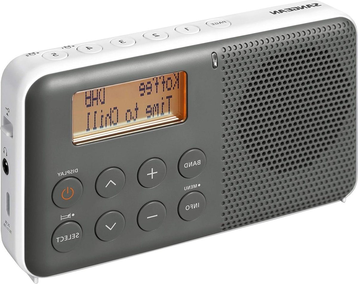 Draagbare Radio - Digitale Radio - Muziek Luisteren - 30 Voorkeurzenders - LCD Display - Grijs Wit