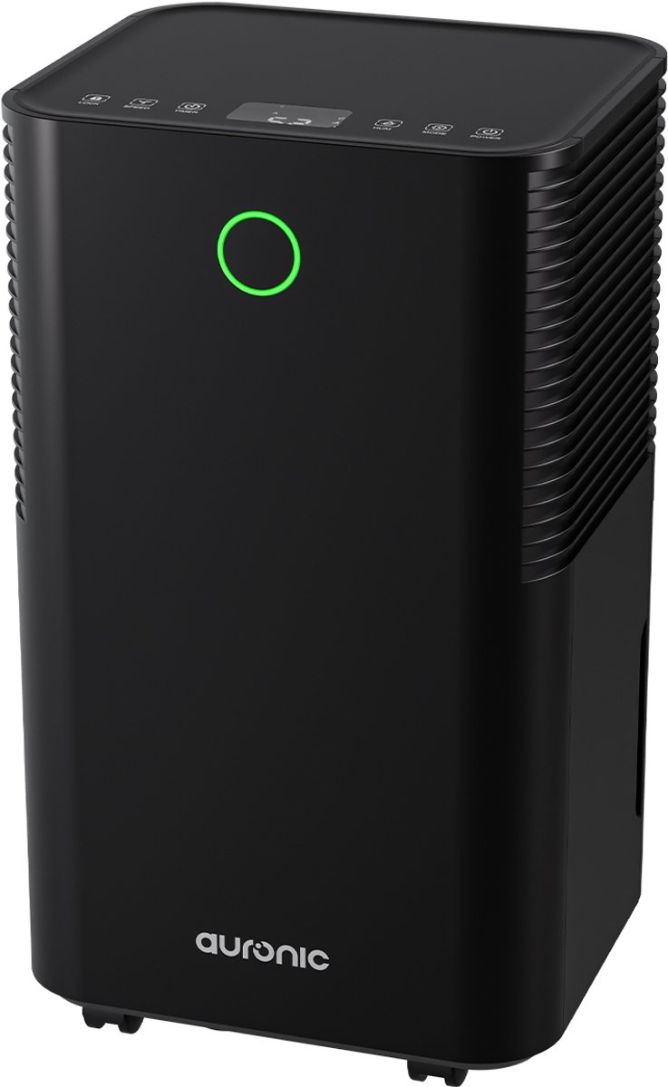 Auronic Luchtontvochtiger - Compact Series - 10L per dag - 2L Waterreservoir - Was-droog functie - Slaapkamer, Badkamer en Woonkamer - Vochtopnemer voor in Huis - Dehumidifier - Zwart
