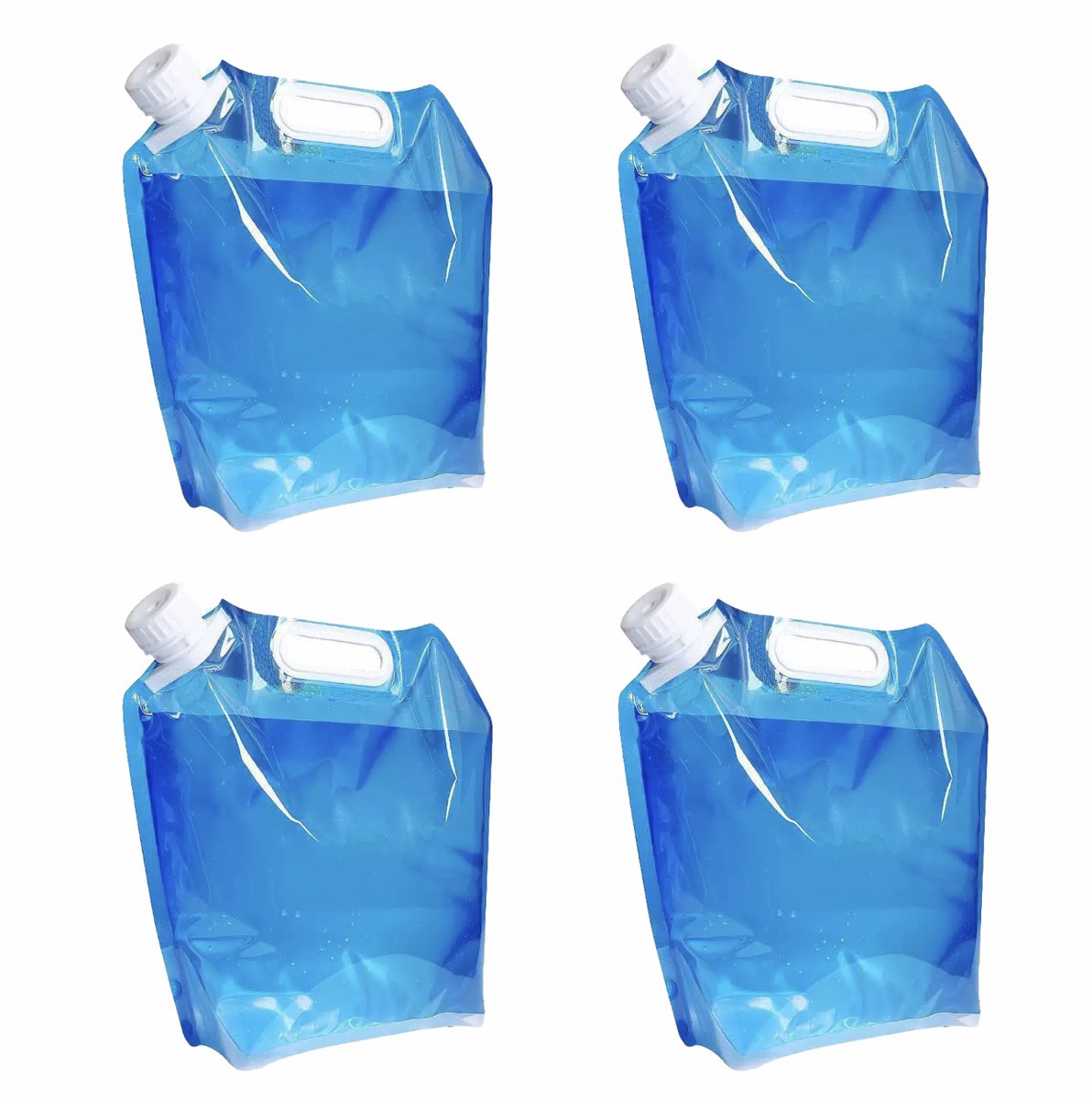 Opvouwbare Waterreservoirs - 4 stuks X 10 liter - Draagbare Drinkwaterzak voor Noodsituaties, camping - waterreservoir voor nood