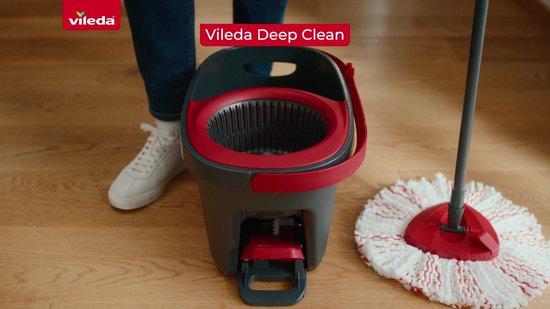 Vileda Turbo Deep Clean Vervanging - 1 per verpakking - Geschikt voor alle centrifugesystemen van Vileda - +40% extra reinigingsvermogen - Voor harde vloeren