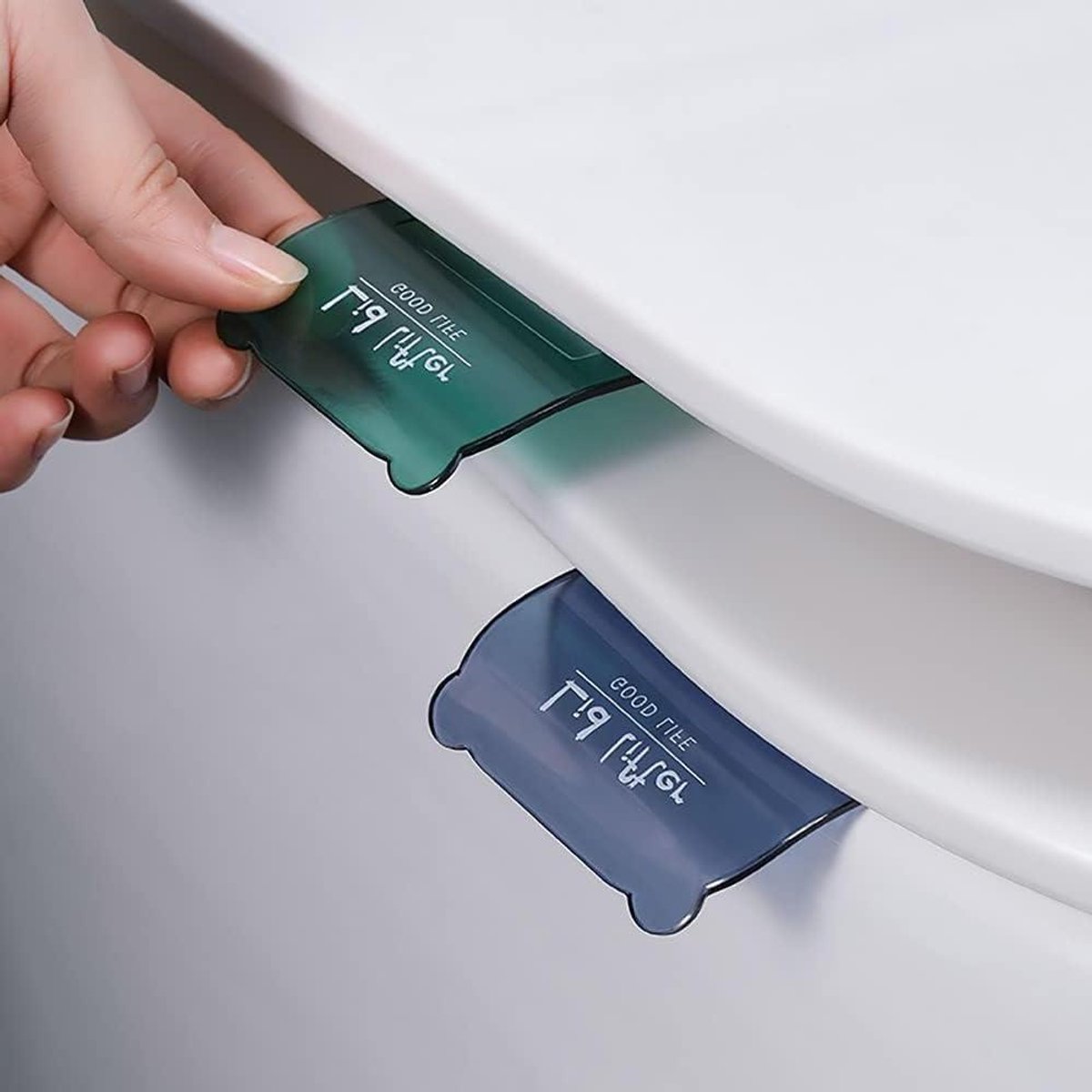 Toiletbril Lifter - Dekselhouder - Hygiënisch Gebruik - Dubbelzijdig Ontwerp - 2 Stuks - Blauw Groen