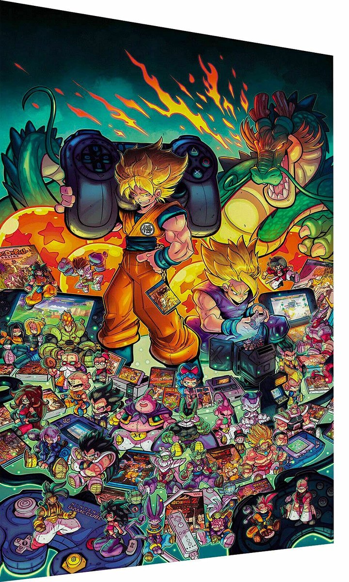 CanvasArt Pop Art Dragon Ball Z Anime Canvas Canvas 1- Stuk Hoogwaardige Kunstdruk Muurschilderingen - P5403, Afmetingen: 150 x 100 cm