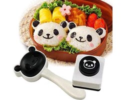Sushi Maker - Onigiri Maker - Sushi mal - Keukengereedschap - Herbruikbaar - Gemakkelijk Vrijkomend - Geweldig voor picknicks, lunches, Pasen of kinderverjaardagsfeestjes - Panda Patroon