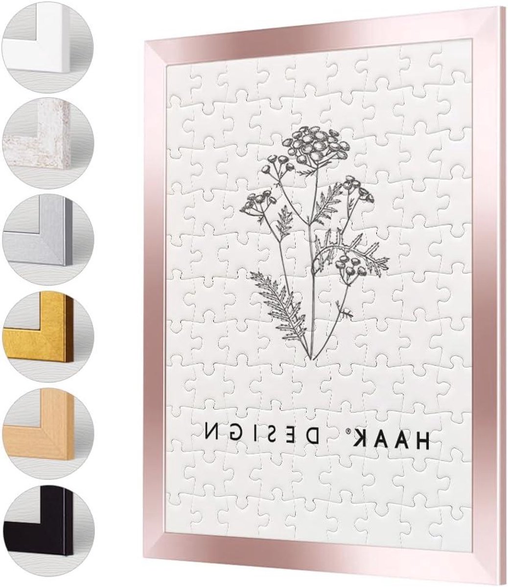 Puzzellijst - Fotolijst - Puzzels Inlijsten - Inclusief MDF-achterwand - 61 X 915 cm - Rose Goud