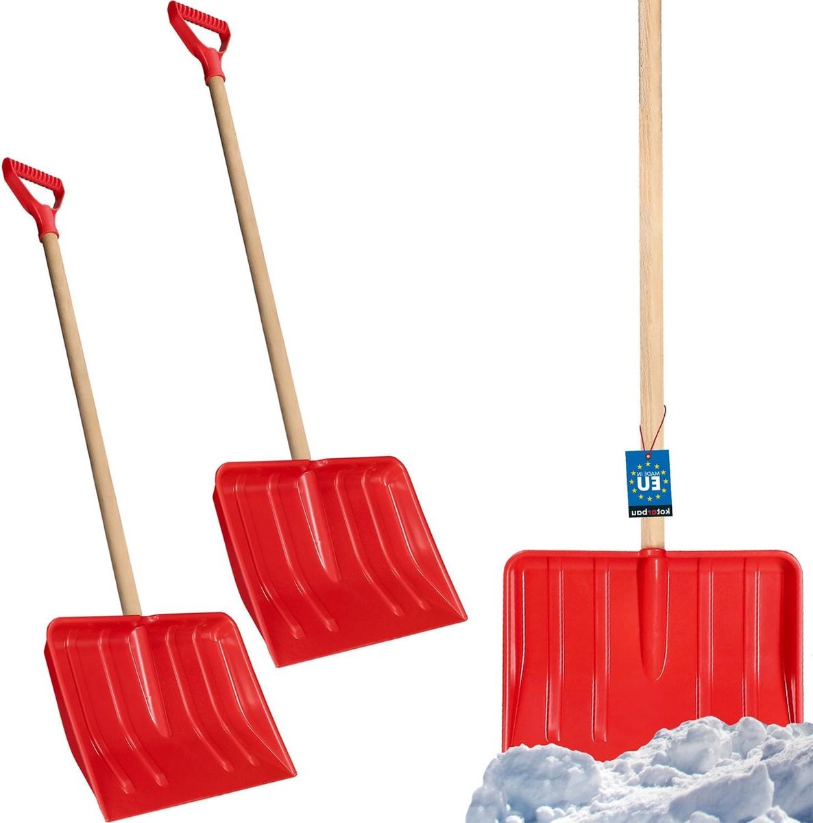 Kindersneeuwschop - Tuin gereedschap - Buiten spelen - Houten handvat - 84cm lengte - Zwart