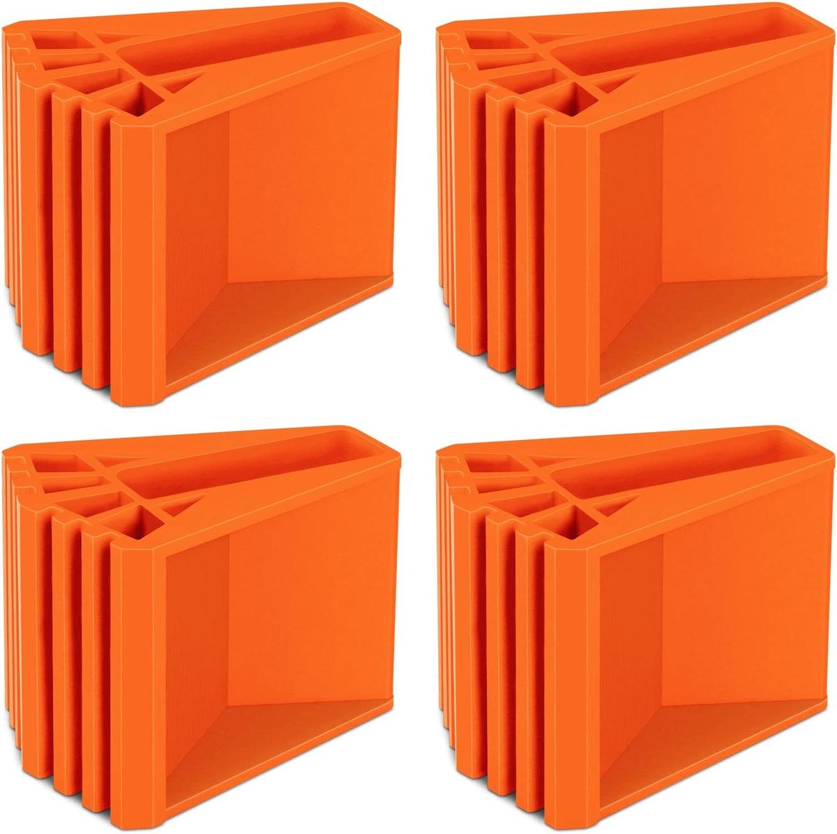 Ladderpoten - Rubberen voeten - Veilig werken - Antislip grip - 4 stuks - Oranje
