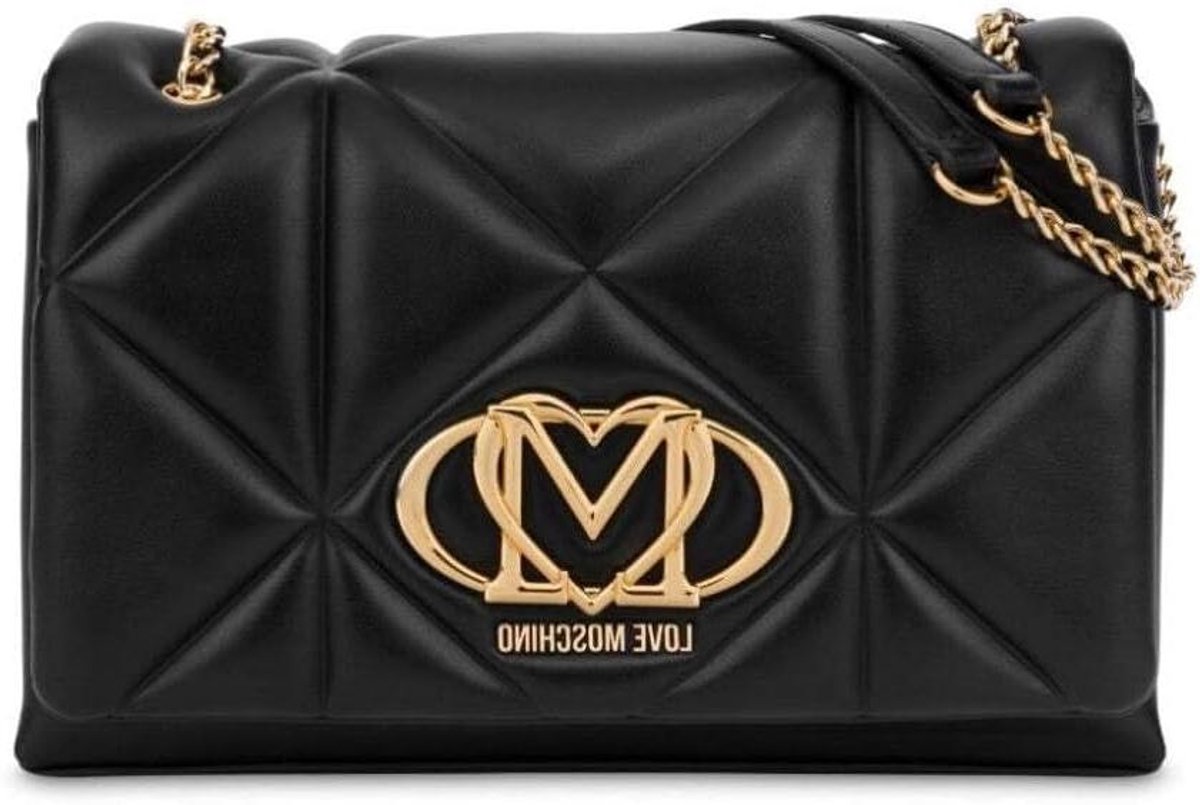 Dames Handtas - Schoudertas Tas - Dagelijks Gebruik - Gepolsterd Design - 28 x 19 x 9 cm - Zwart