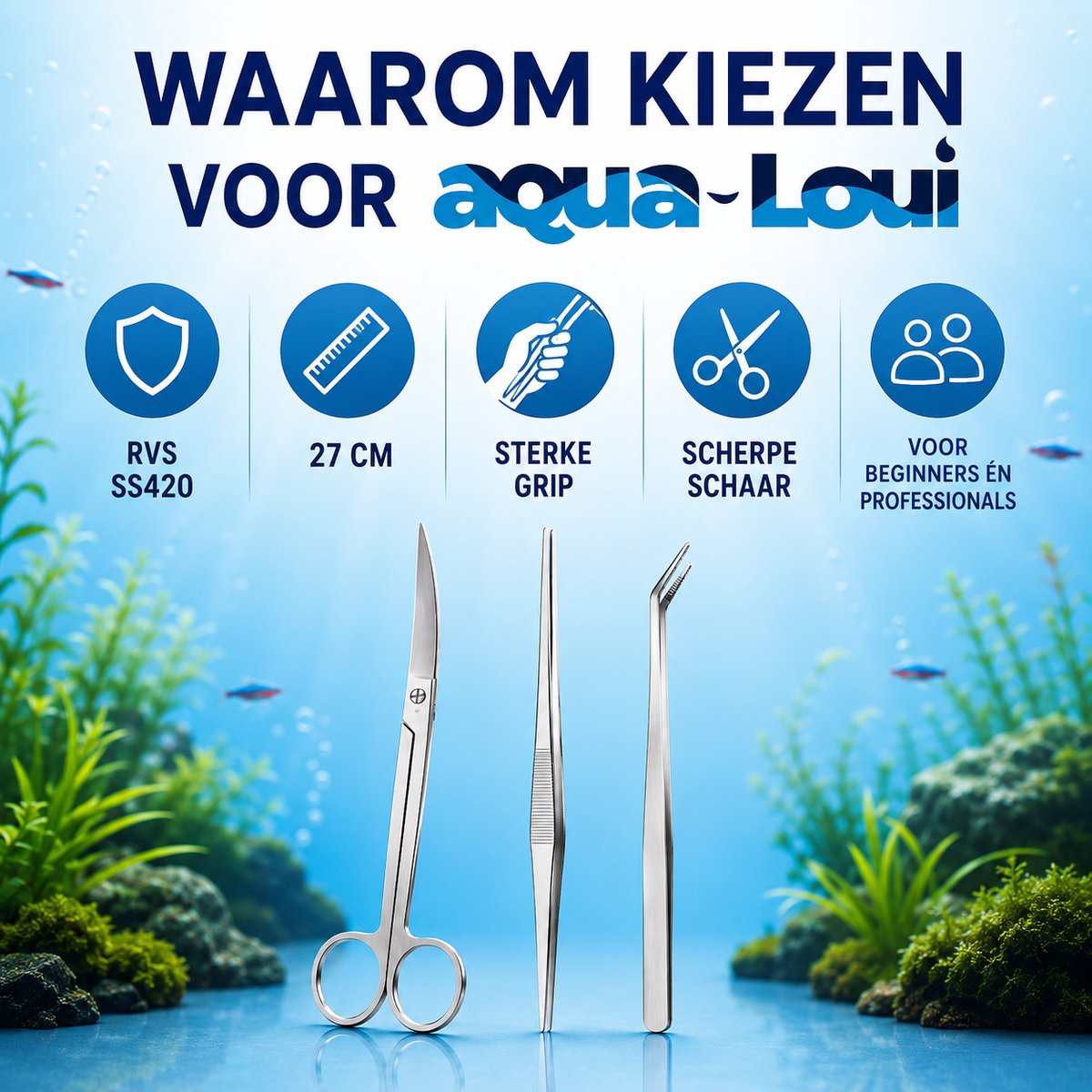 Aqua Aqua Loui Aquarium Gereedschapset - afbeelding 2