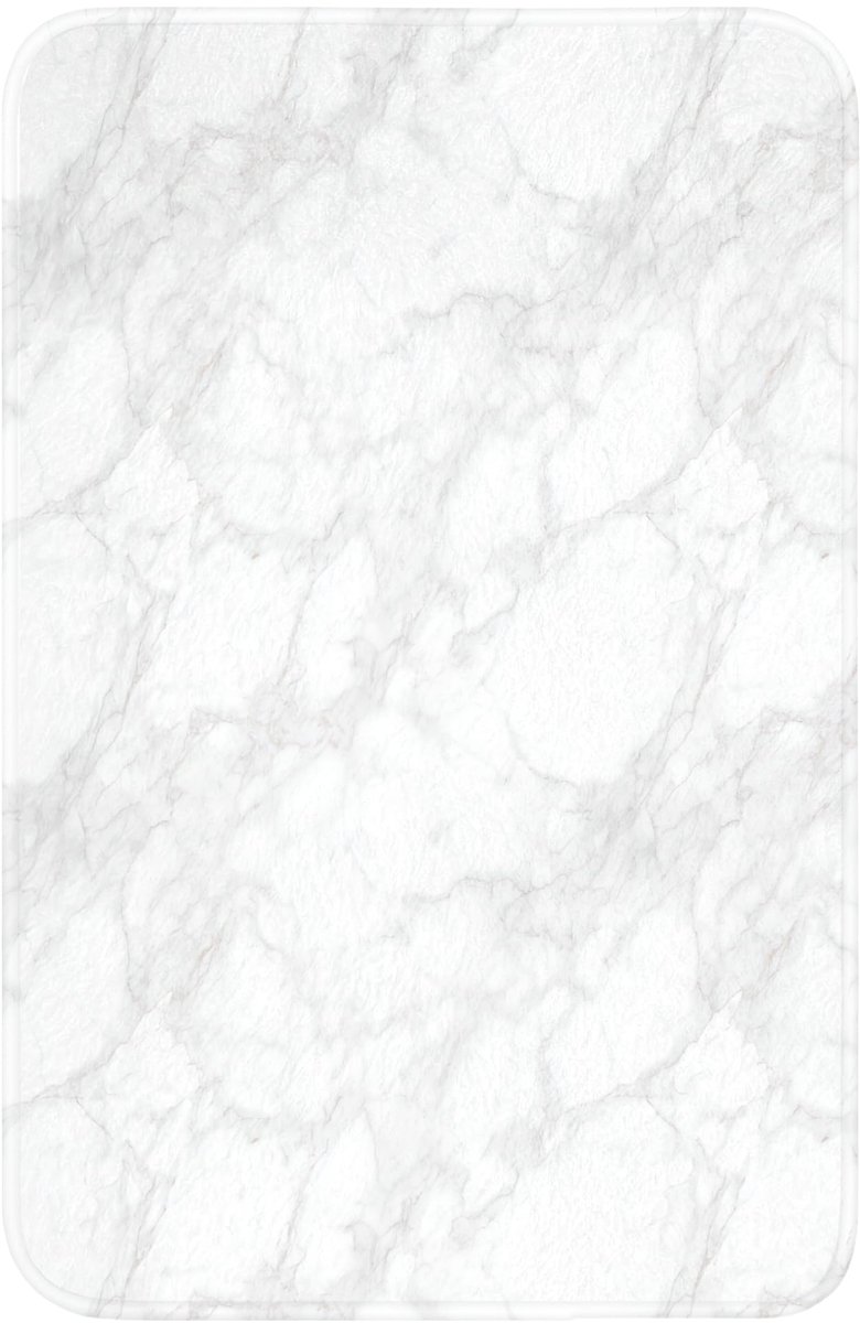 Badmat Rechthoekig 40x60 cm Badkamer Accessoires Bath Mat Anti Slip Wc Memory Foam Wasbaar Zacht Bathroom Toilet Mats Washable Minimalistisch - Wit - Grijze aders