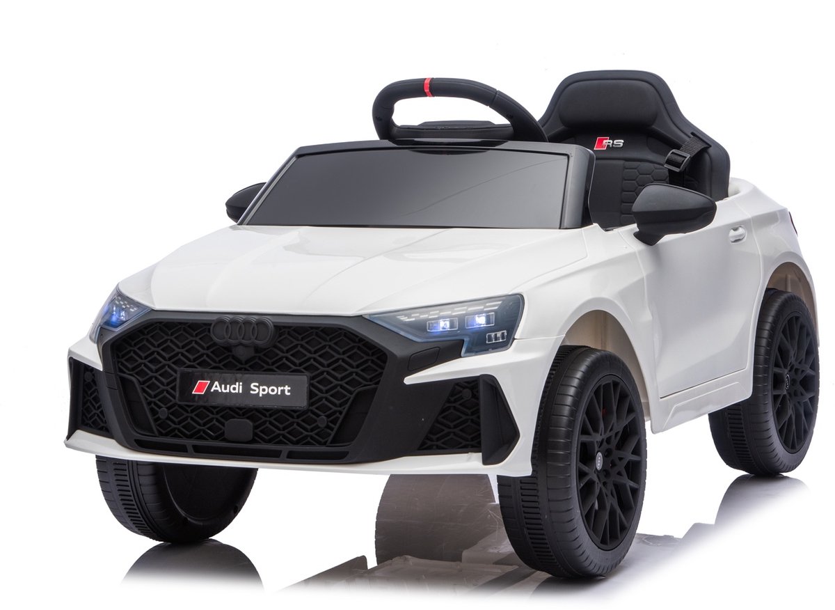 Audi RS3 - Elektrische Kinderauto - 12V - met Afstandsbediening - Wit