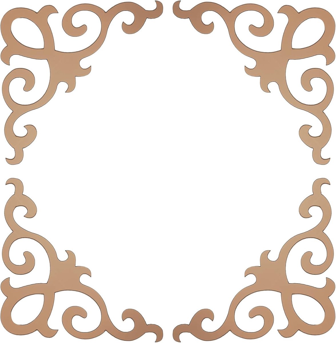 Muurstickers, zelfklevende spiegeltegels, spiegeltegels, acrylkabels, hoekstickers, kabelstickers voor decoratie van de achtergrond voor slaapkamer, huis, lichtbruin (10 x 10 cm)