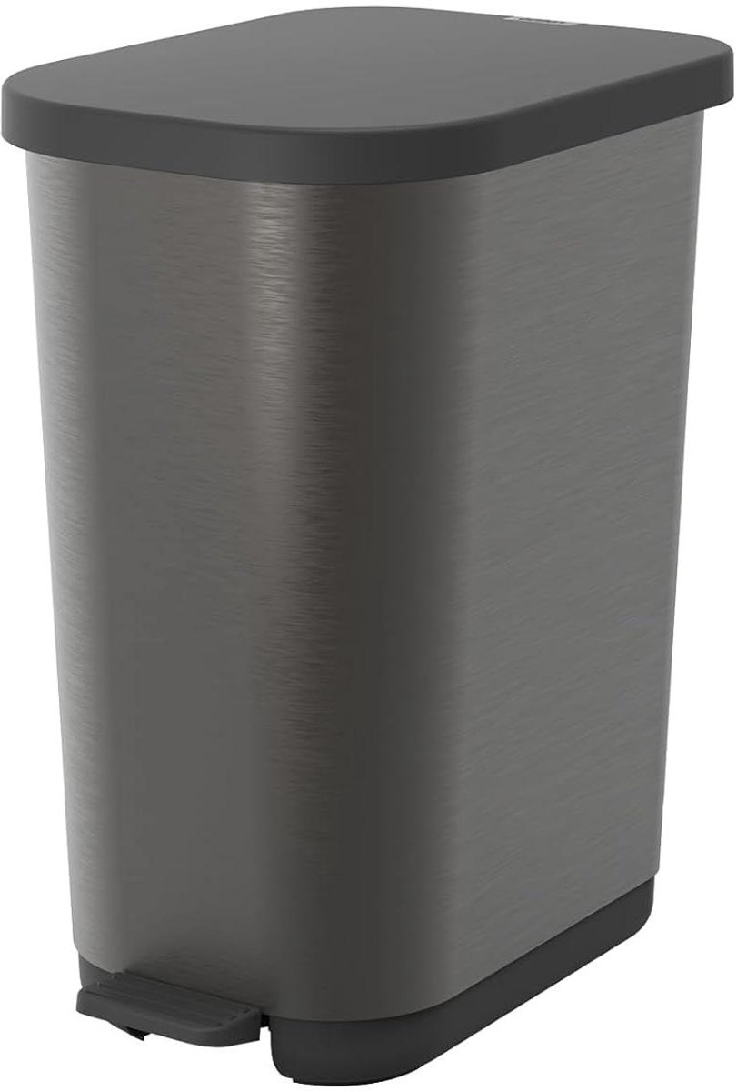 Mülleimer mit Deckel - Afvalbak met pedaal - Afval scheiden - Geruchsdichter Deckel - 25-40 Liter - Graphiet