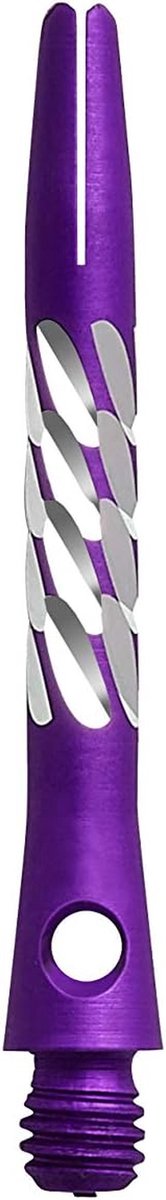 Dart Schachten Set - Dart Accessoires - Precisie Darten - Spiraal Diamant Grip - 37mm Kort - Paars Zilver