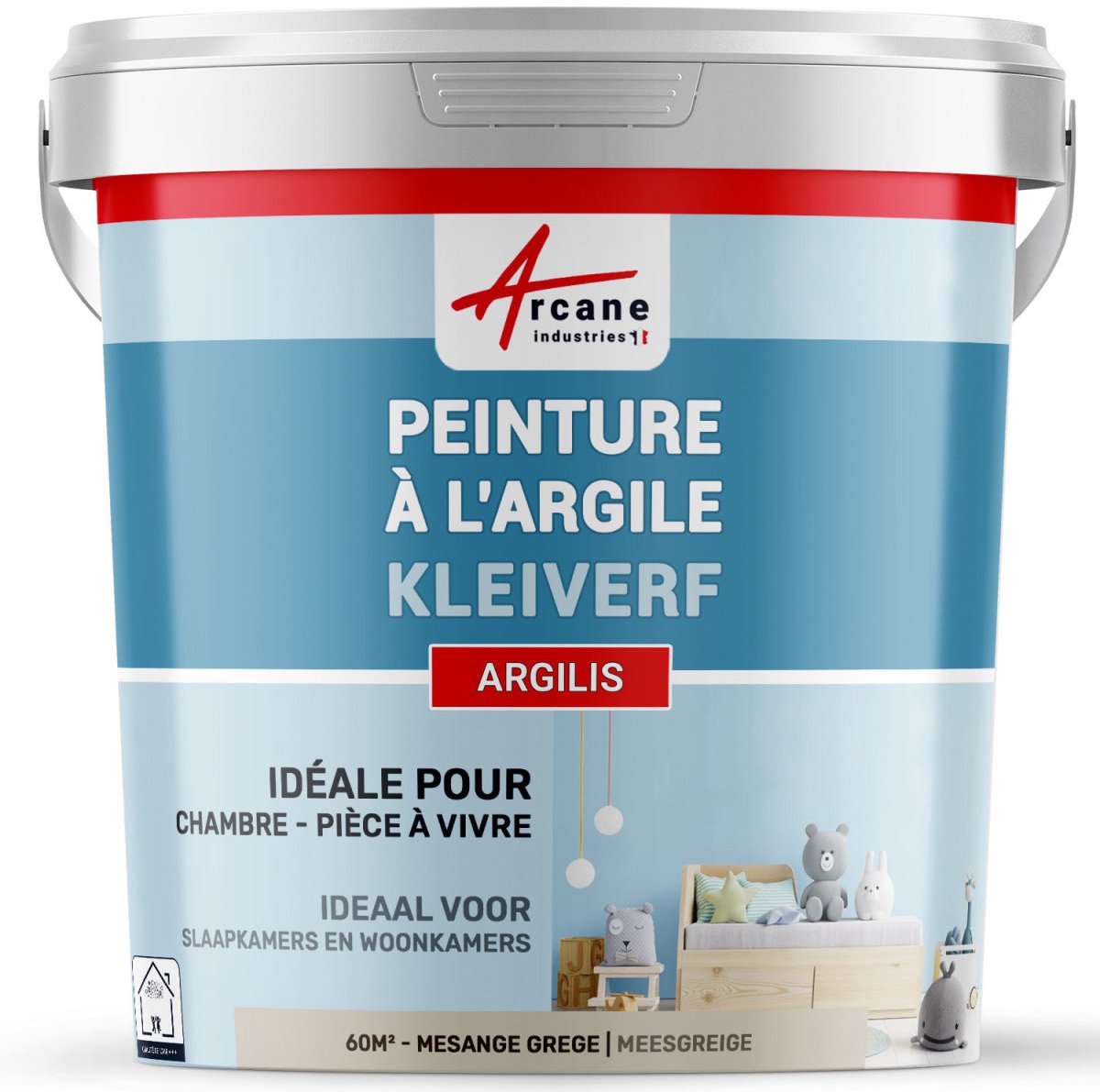 Kleiverf decoratie kinderkamer - ARGILIS