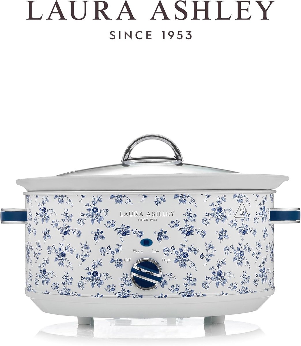Slowcooker Grote Capaciteit - Stoofpotmaker Keukenapparaat - Gezonde Maaltijden Bereiden - 3 Warmte-Instellingen - 6.5 Liter - China Rose Print – foto 7