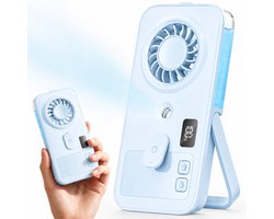 Sounix Ventilator - Tafelventilator - Draagbare Mistventilator met Nevel - Stille Mini Ventilator…