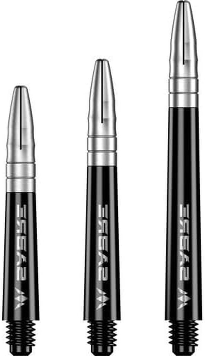 Dart Shafts - Shafts Set - Darts Spelen - Aluminium Flight Grip - 44mm Lengte - Zwart/Rood
