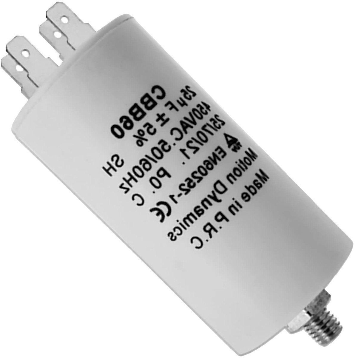 Condensator - Startcondensator Motorcondensator - Motor Starten - Hoge Kwaliteit - 25µf 450V - Zwart