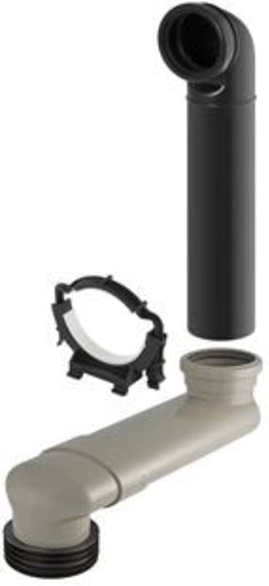 Aansluitset Closet - Toilet Aansluiting - Vloer Aansluiten - Horizontaal Met Sprongbocht - 90 mm - Overig