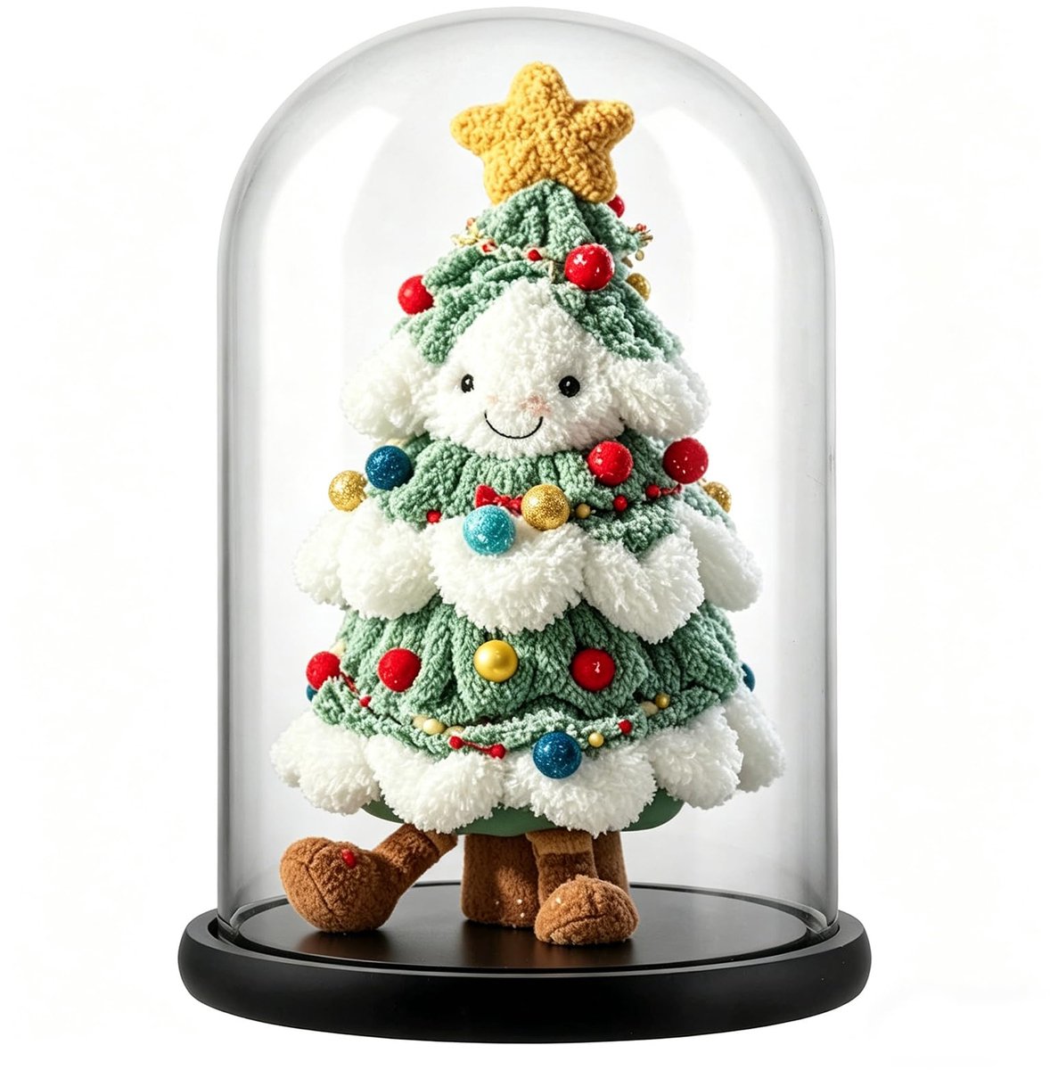 Glazen bel met houten bodem, 30 cm decoratieve glazen kap, transparante glazen bel, glazen koepel met bodem voor verlichting, decoratie, woonaccessoire