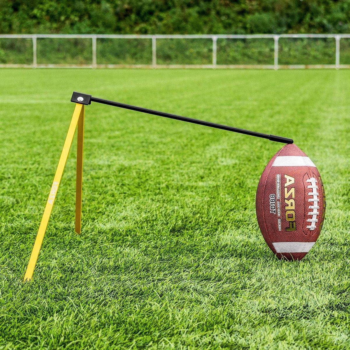 American Football Houder - Kick Stick Balsteun - Veldgoal Training - Verstelbare Hoek - Opvouwbaar 49cm - Zwart