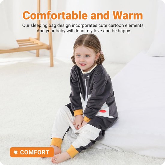 Slaapzak met Voeten voor Peuters en Kinderen (1-6 Jaar) - Comfortabele Slaapkleding van slaapzak-met-voeten — afbeelding 5
