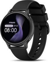 Maoo Ventura 2 - GPS Smartwatch Dames - AMOLED - Siliconen, Leren en Sportbandje - Stappenteller - Hartslagmeter - Slaapmonitor - Belfunctie - AOD - Multisport - Geschikt voor Android en iOS - Zwart