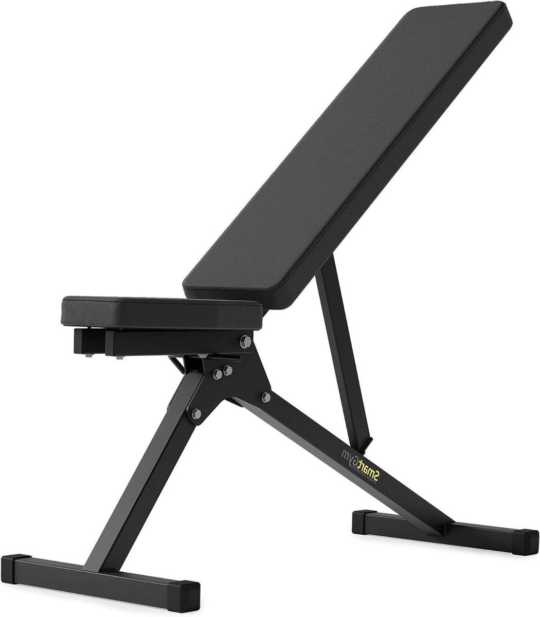 Trainingsbank - Schuine bank - Thuis sporten - Verstelbare posities - 130 kg belasting - Zwart