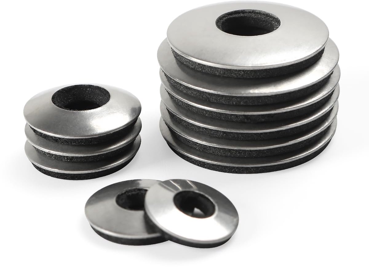 EPDM-afdichtringen met neopreencoating van roestvrij staal M10 x 25mm, 10 stuks Bijlagschijven Onderlegschijven met afdichting EPDM-belagschijven voor schroeven