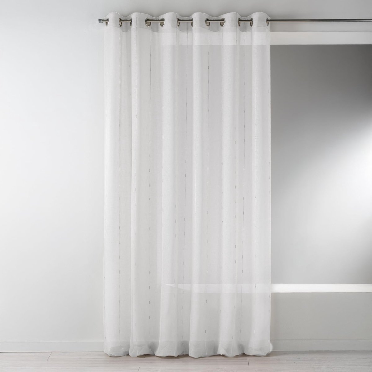 Gordijn van geweven meeldraad, grote breedte, wit, 200 x 260 cm