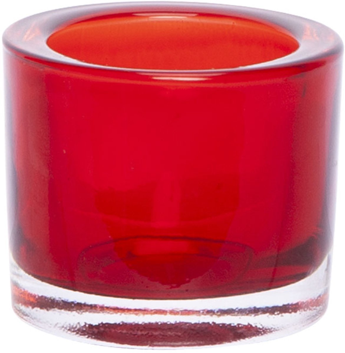 Cosy @ Home Theelichtglas Set12 Rood D7xh6cm