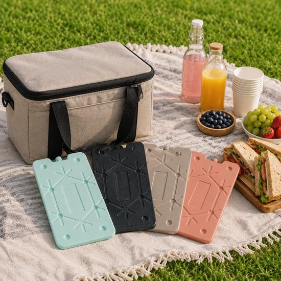 Excellent Houseware Koelelement Ice Pack - 2x - zwart - polyethyleen - 350 gr - 24 x 14 x 1.5 cm van Excellent Houseware — afbeelding 5