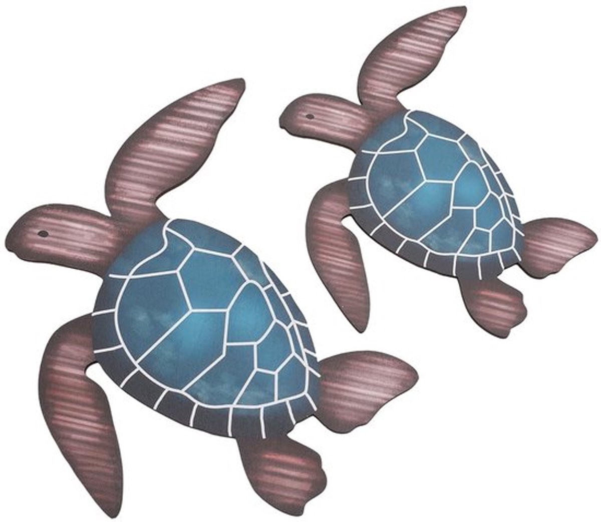 Store_8 - Zeeschildpad Decoratie - Houten Muur Decor - Vintage