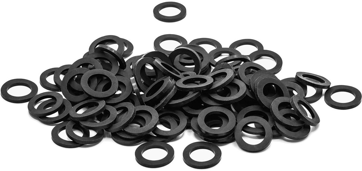 Platte Rubber Pakking - Ring pakking - Installatie Afdichting - EPDM Rubber - 3/4 Inch - Zwart
