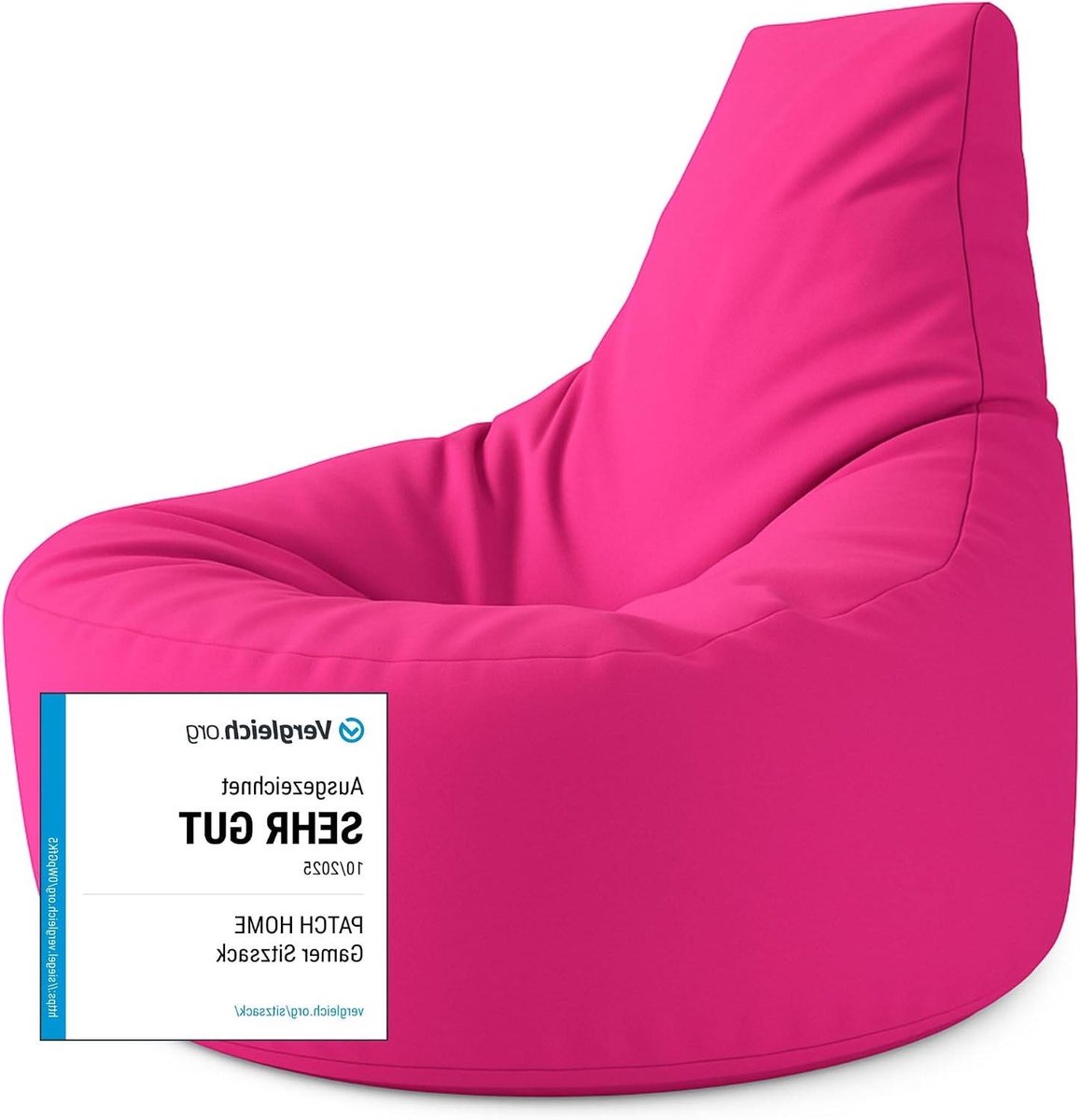 Zitzak Loungekussen - Gamerkussen Stoel - Ontspannen Chillen - Waterafstotend Nylon - Ø 75 cm x 80 cm - Roze