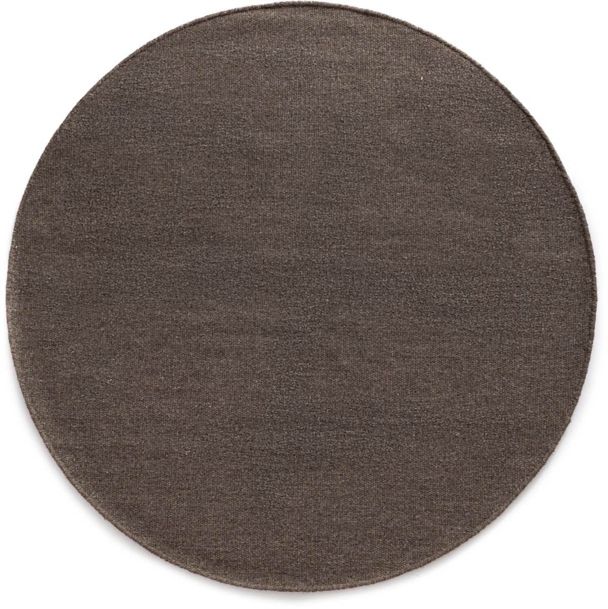 Rond wollen vloerkleed - Grund taupe 300