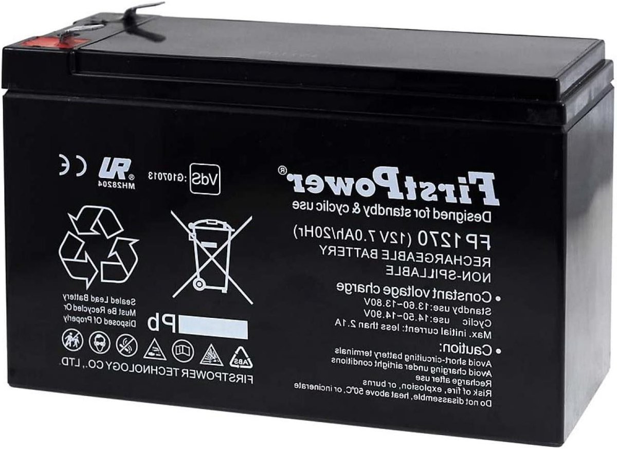Loodgelaccu - Accu Batterij - Noodstroomvoorziening - Onderhoudsvrij - 151mm x 65mm x 100mm - Zwart