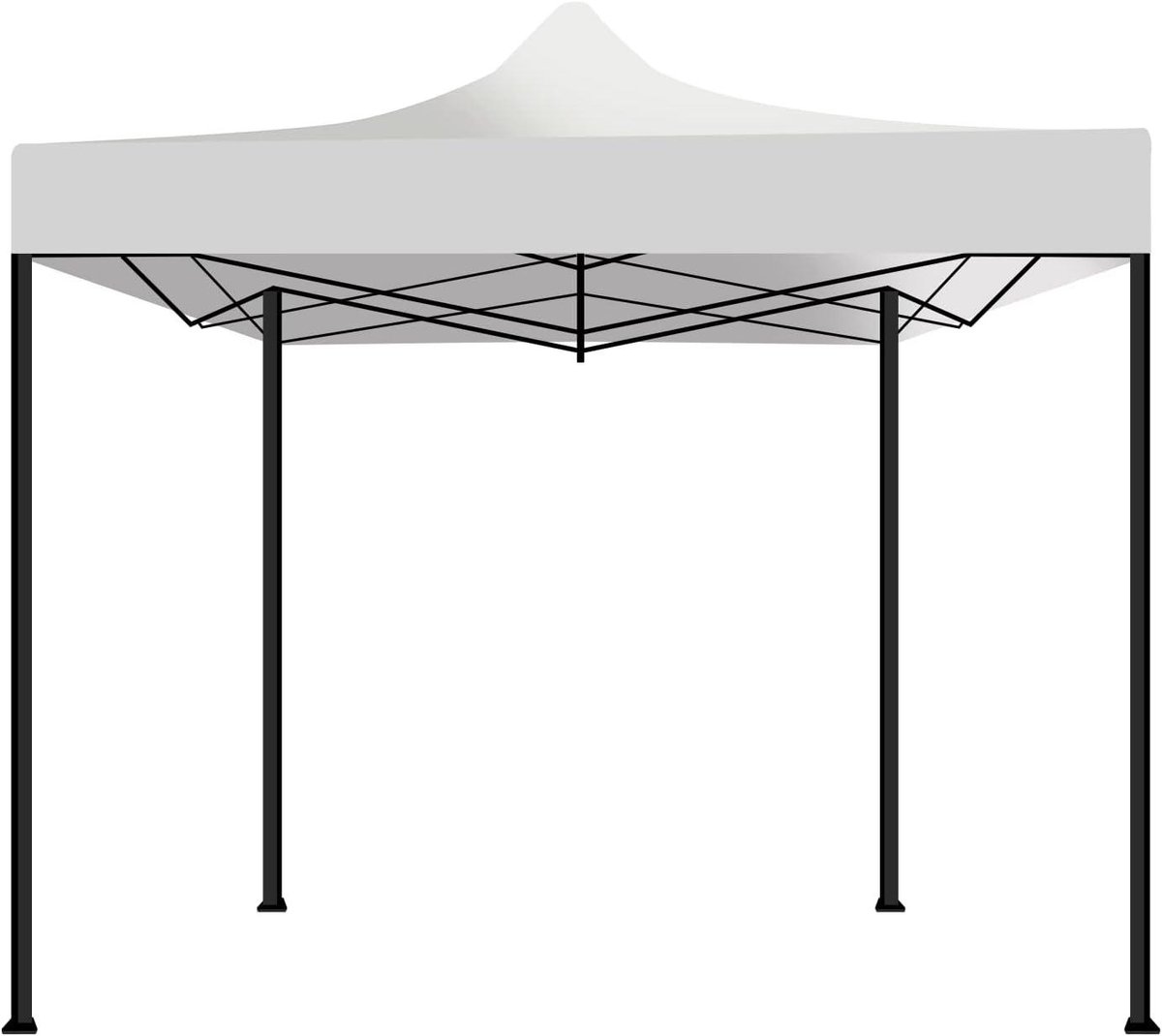 Opvouwbaar Tuinpaviljoen - Partytent Vouwtent - Buitenfeesten Organiseren - Wind- en Waterdicht - 3 x 3 meter - Grijs