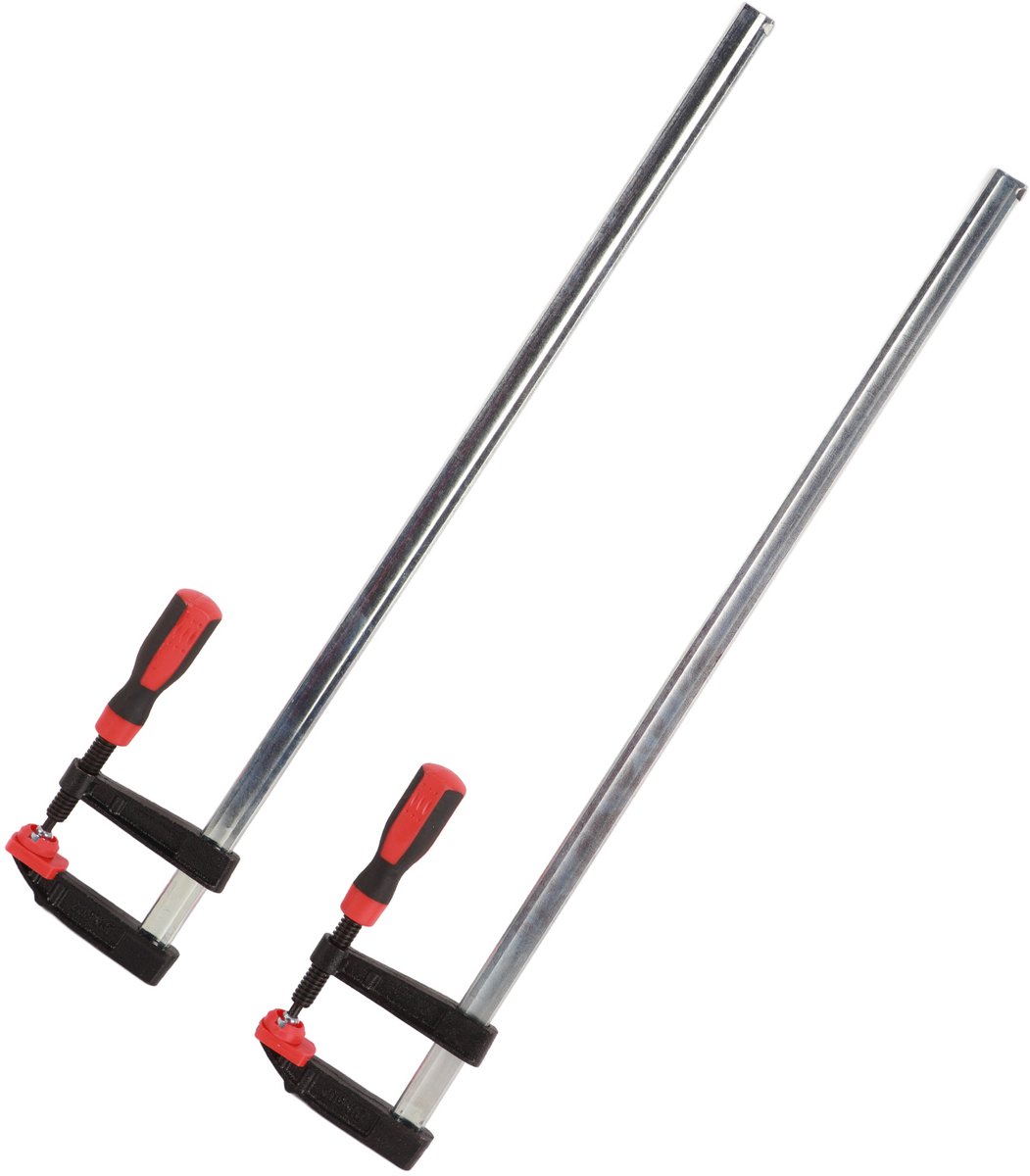 F-klem 600 mm Set van 2 – Houtbewerkingsklem met Snelspanfunctie – Sterke Lijmklem voor Houtlijmen en DIY Klussen