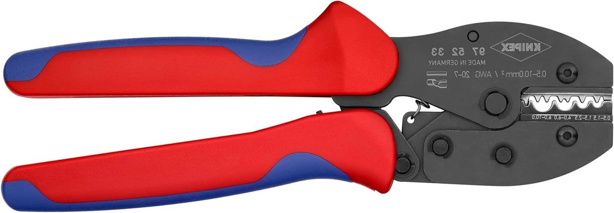 Krimptang - Krimptang set - Elektra aanleggen - Hoge hefboomwerking - 225 cm - Zwart