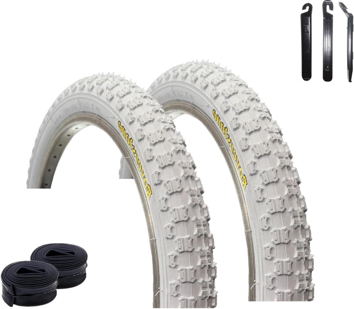 Fietsbanden Set - Banden en Binnenbanden - Fietsen Onderhouden - Inclusief Binnenbanden - 20 inch - Wit