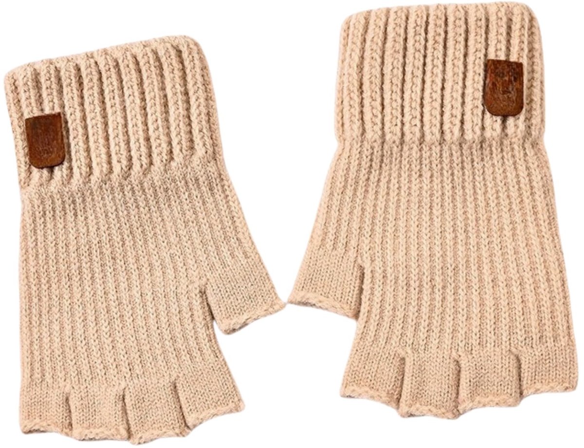 Dailygoods- Winterhandschoenen Halve Vingers - Vingerloze Handschoenen - Warme Stretchhandschoenen - Unisex - Maat Medium - Geschikt voor Binnen/Buiten
