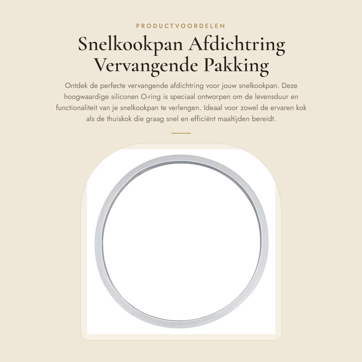 Dailygoods- Afdichtring Vervangend Accessoire - Silicagel van Voedingskwaliteit - Duurzaam - Sterk - Gemakkelijk te Reinigen - 20cm - Drukafsluitring